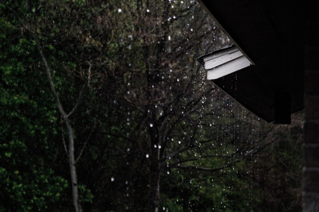 rain dripping from roof