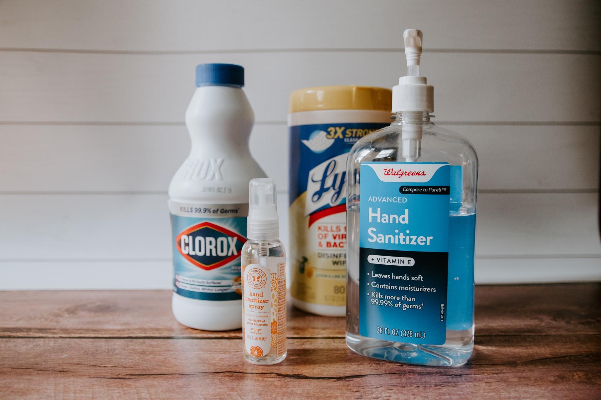 Cleaning, sanitizing, and disinfecting supplies against coronavirus